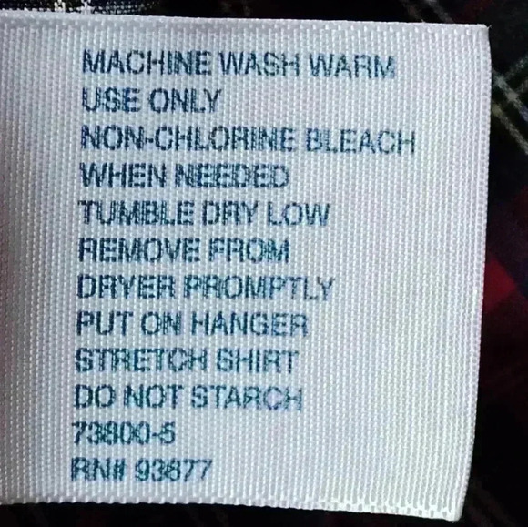 Stafford Men's Red Plaid Button Down Shirt | 17-1/2 (36-37) | Long Sleeve - Picture 3 of 5
